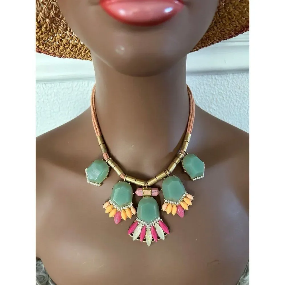 Jcrew Mint Green/Corded Necklace‎